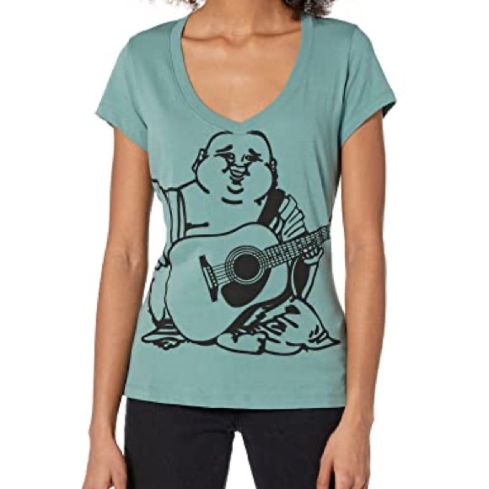 True Religion Women's XS Buddha V-Neck Tee - Picture 1 of 11